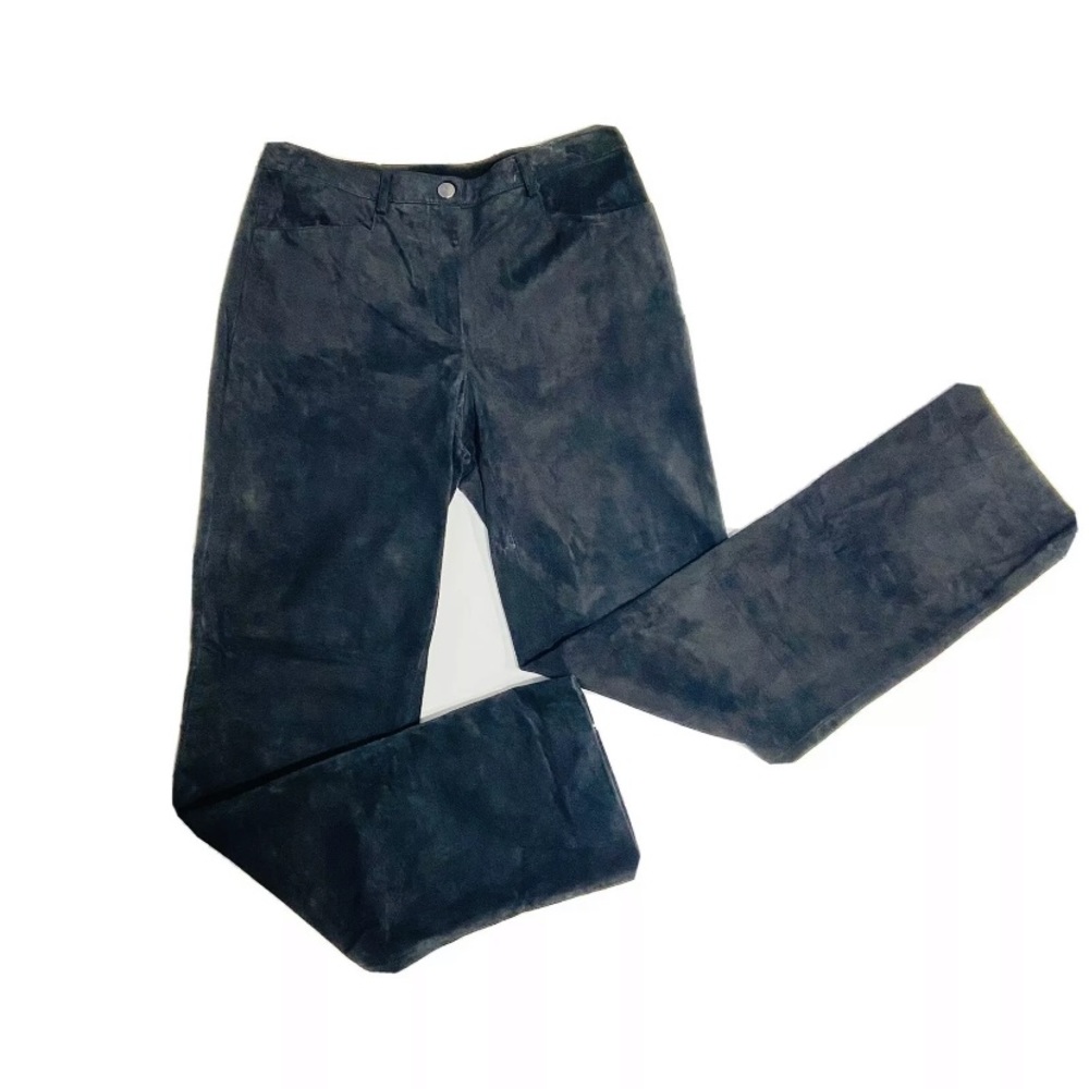 Worth Suede Leather Pants Womens Black Lined